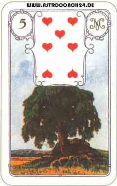 Mme Lenormand Karte Nr. 5: Der Baum: Wachstum, Geduld