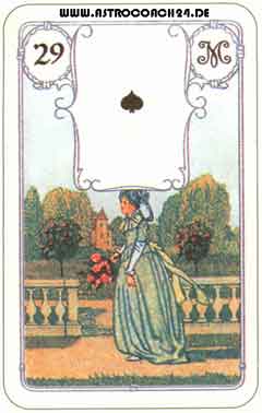 Mme Lenormand Karte Nr. 29: Die Dame: weibliche Hauptperson